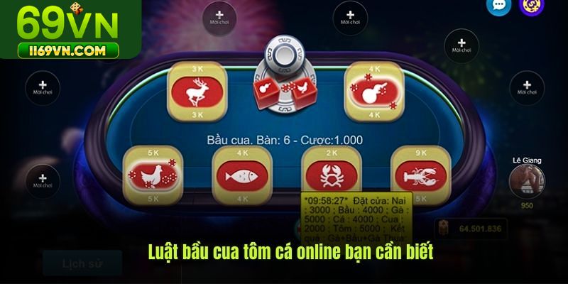 Luật chơi bầu cua tôm cá mới nhất hiện nay